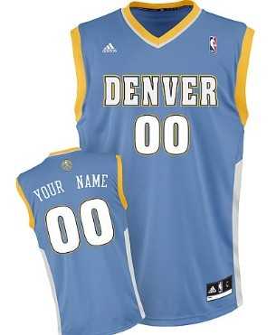 Men & Youth Customized Denver Nuggets Light Blue Jersey->customized nba jersey->Custom Jersey
